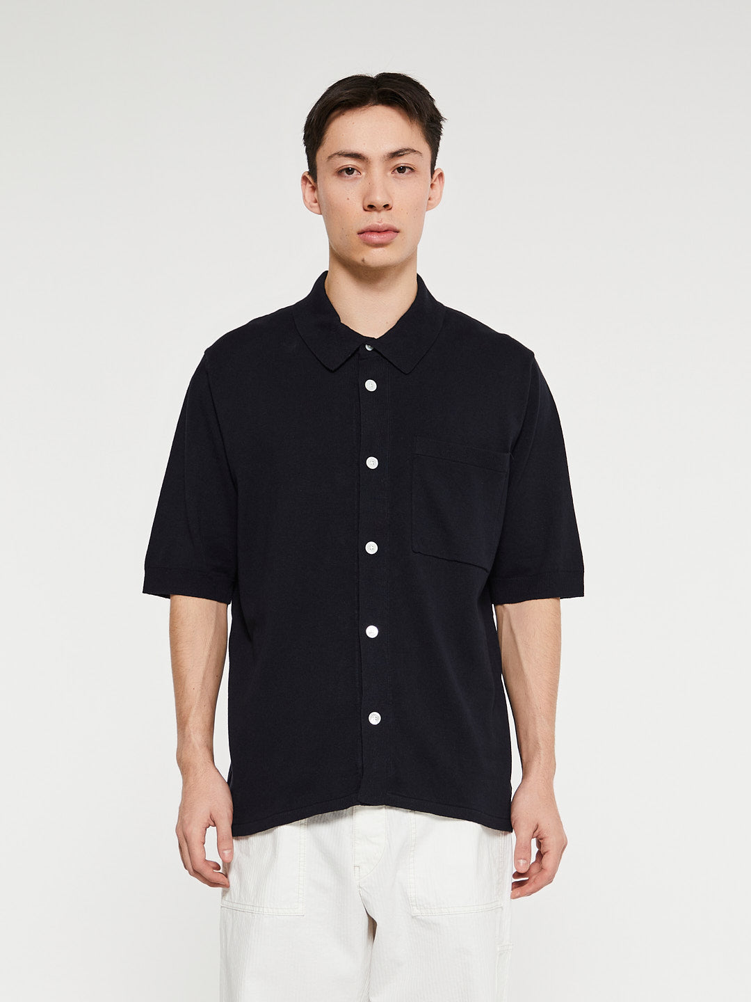 Norse Projects - Rollo Cotton Linen Shirt in Dark Navy