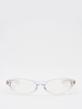 Flatlist - Olympia Sunglasses in Clear Crystal and Clear Lens