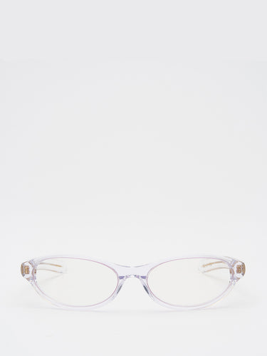 Flatlist - Olympia Sunglasses in Clear Crystal and Clear Lens
