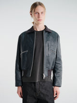 Our Legacy - Mini Bomber in Station Blue Pliable Bovine