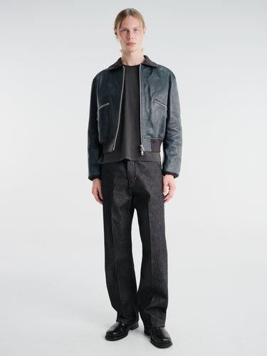 Our Legacy - Mini Bomber in Station Blue Pliable Bovine