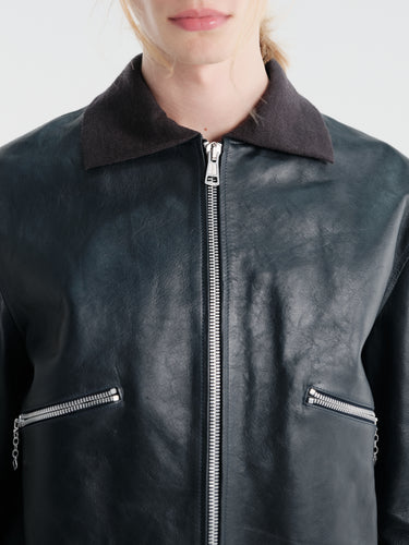 Our Legacy - Mini Bomber in Station Blue Pliable Bovine