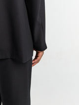 Our Legacy - Unconstructed Double-Breasted Blazer in Black Panama Wool