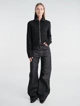 Our Legacy - Slim Zip Longsleeve in Obsidian Depth Woolcose Ridge