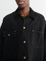 orSlow - Relax Fit Oxford Coverall Shirt in Black