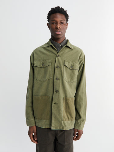 orSlow - U.S. Army Shirt in Dark Olive Stone