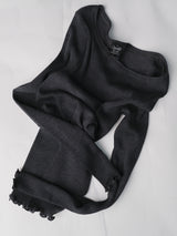 Oscalito - Wool & Silk Longsleeved Top in Grey