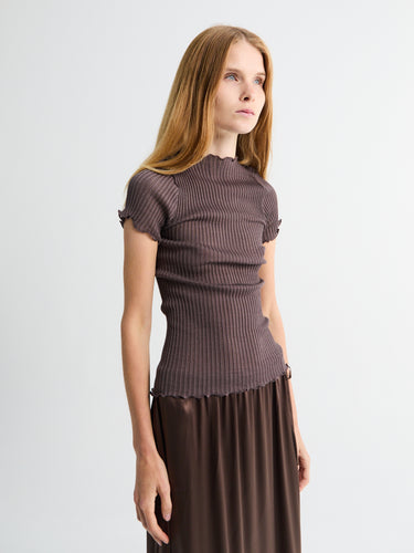 Oscalito - Lana Seta Operatino Top in Taupe