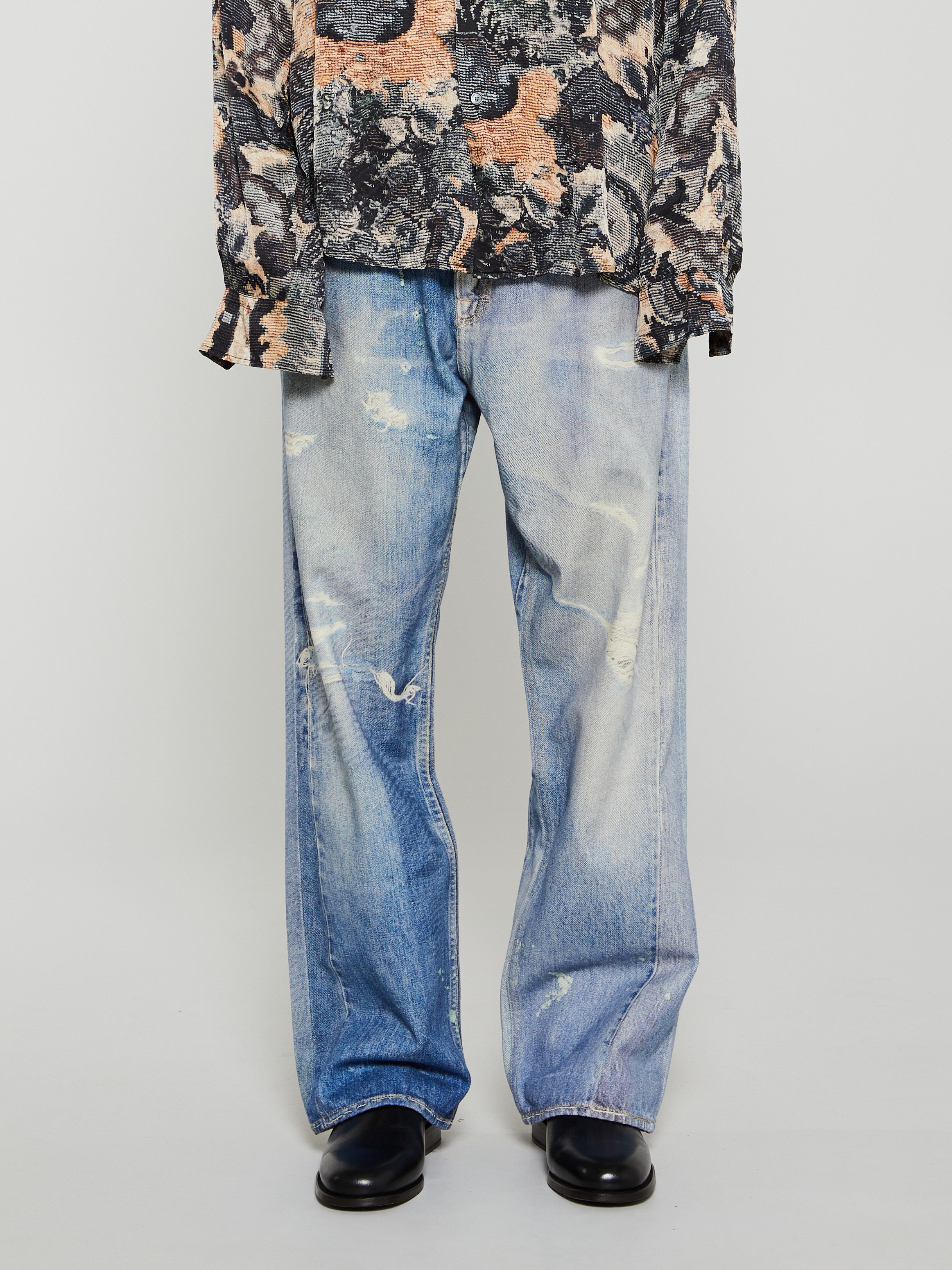 カラーブルーOUR LEGACY THIRD CUT/DIGITAL DENIM PRINT