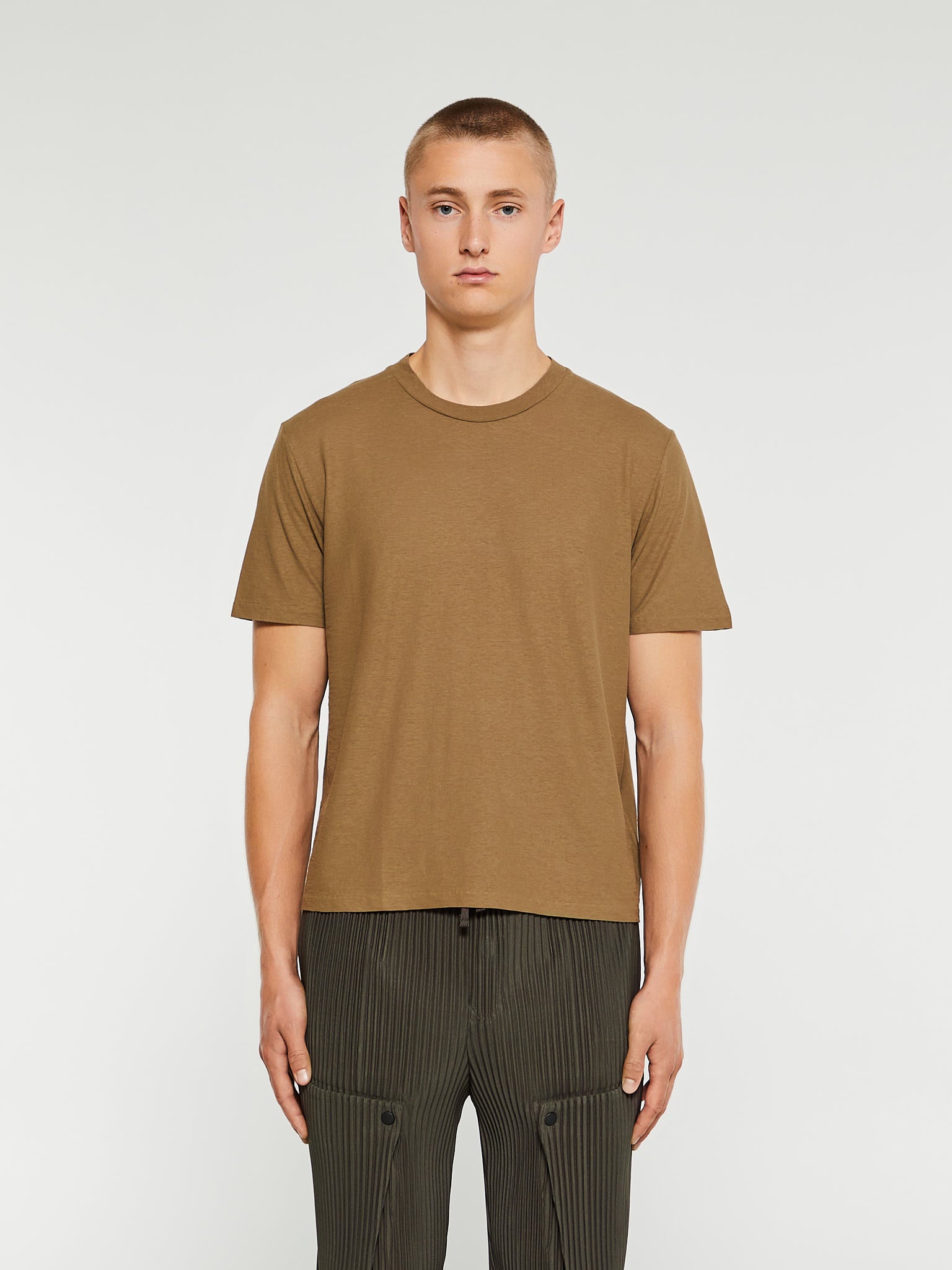 Our Legacy - Hover T-Shirt in Capers Green Dry Crepe