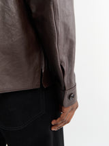 Our Legacy - Welding Shirt in Umber Brown Fluid Calfskin