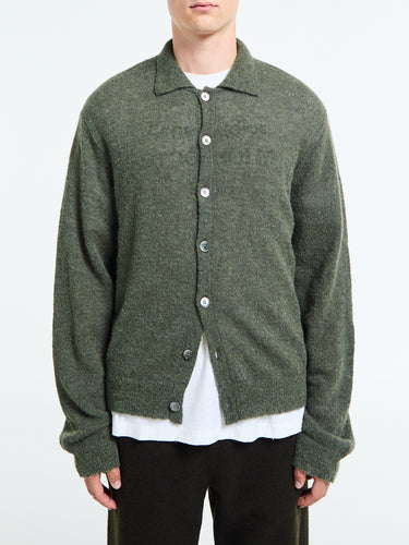 Our Legacy - Evening Polo in Moss Green Fuzzy Alpaca