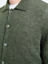 Our Legacy - Evening Polo in Moss Green Fuzzy Alpaca