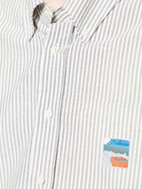 Palmes - Deuce Oxford Shirt in Charcoal Stripe