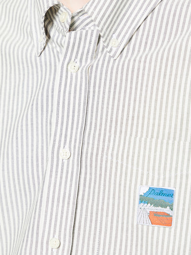 Palmes - Deuce Oxford Shirt in Charcoal Stripe