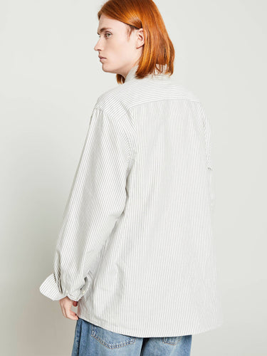 Palmes - Deuce Oxford Shirt in Charcoal Stripe