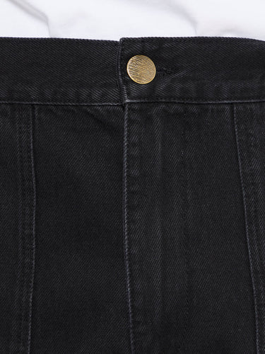 Palmes - Twill Patch Trousers in Black