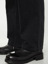 Palmes - Twill Patch Trousers in Black
