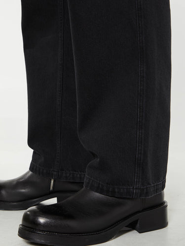 Palmes - Twill Patch Trousers in Black