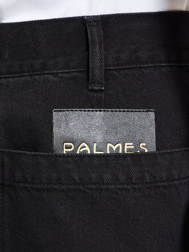 Palmes - Twill Patch Trousers in Black