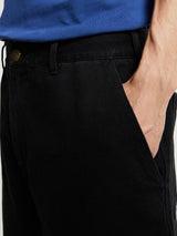Palmes - Twill Patch Shorts in Black