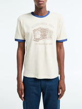 Palmes - Remember Ringer T-Shirt in Broken White