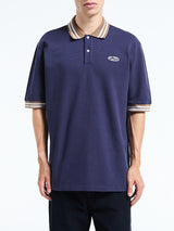 Palmes - Oval Pique Polo in Dark Blue