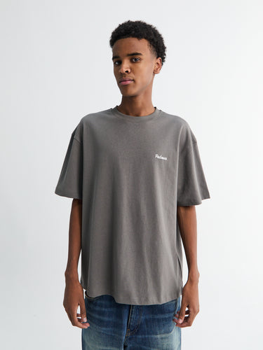Palmes - Logo T-Shirt in Charcoal