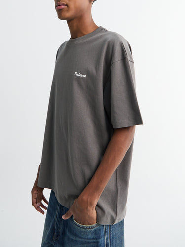 Palmes - Logo T-Shirt in Charcoal