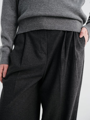 Dunst - Winter Flannel Slacks in Charcoal Grey