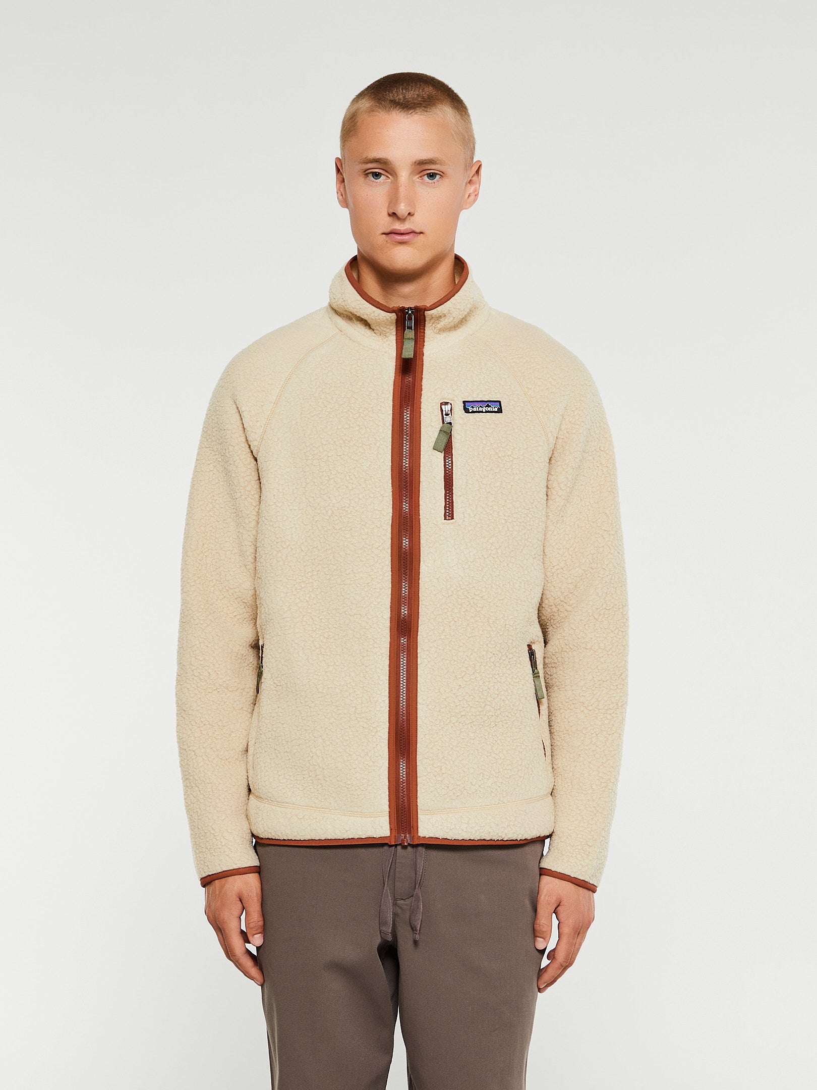 Retro pile recycled fleece zip jacket Clearance