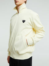 Comme des Garçons PLAY - Sweatshirt With Black Emblem in Ivory