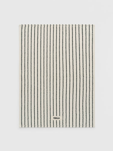 Tekla - Terry Bath Mat in Racing Green Stripes