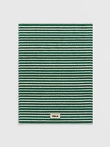 Tekla - Terry Bath Mat in Teal Green Stripes