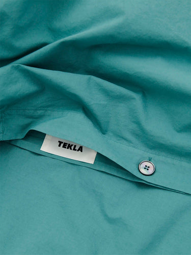 Tekla - Percale Duvet Cover in Vintage Green