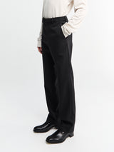 Rier - Fitted Trousers in Black Rustic