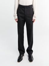 Rier - Fitted Trousers in Black Rustic