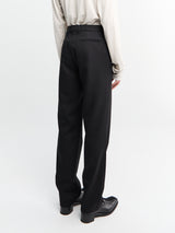 Rier - Fitted Trousers in Black Rustic