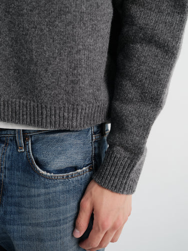 Rier - Wool Folkland Knit in Grey