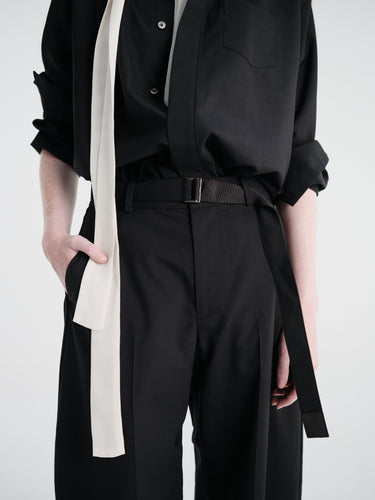 sacai - Belted Suiting Pants in Black