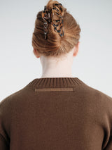 sacai - Wool Knit Pullover in Brown