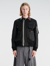 sacai - Cotton Bomber Blouson in Black