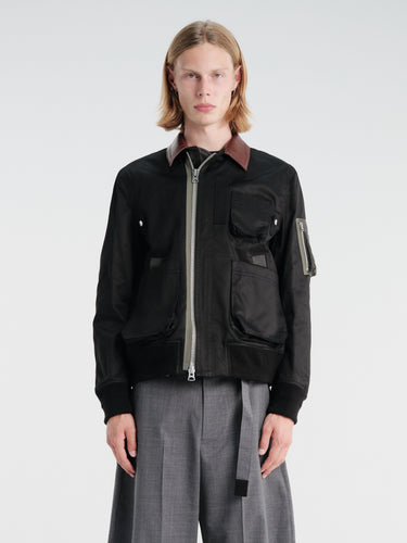 sacai - Cotton Bomber Blouson in Black