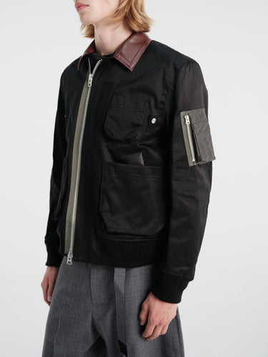 sacai - Cotton Bomber Blouson in Black