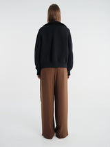 sacai - Crepe Back Satin Pants in Brown