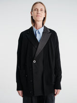sacai - Suiting X Wool Knit Cardigan in Black