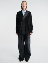 sacai - Suiting X Wool Knit Cardigan in Black