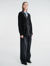 sacai - Suiting X Wool Knit Cardigan in Black