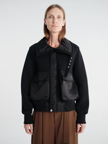 sacai - Sponge Sweat Blouson in Black