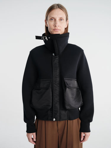 sacai - Sponge Sweat Blouson in Black